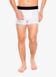 Bokserki termoaktywne męskie Sensor Merino Cordura Boxers. Białe bokserki męskie Sensor, bez wzorów, ze skóry. Za 141.79 zł.