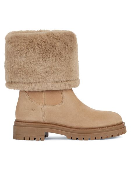 Geox Botki D Iridea D04HRM 022BH CS65A Brązowy. Brązowe botki damskie Geox, bez wzorów, ze skóry, bez obcasa, na płaskiej podeszwie, bez zapięcia. Za 679.99 zł.