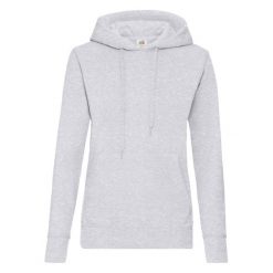 Klasyczna Bluza Z Kapturem Dla Pań I Panów. Szare bluzy damskie fruit of the loom, l, bez wzorów, klasyczne, bez ramiączek, z kapturem. Za 98.99 zł.