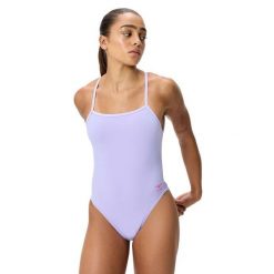 Strój kąpielowy damski Speedo Fl Solid V-Back 2.0. Fioletowe stroje kąpielowe damskie Speedo, bez wzorów. Za 169.99 zł.