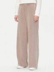 Gap Spodnie dresowe 732776-10 Beżowy Wide Leg. Brązowe spodnie dresowe damskie GAP, bez wzorów, z bawełny. Za 159.99 zł.