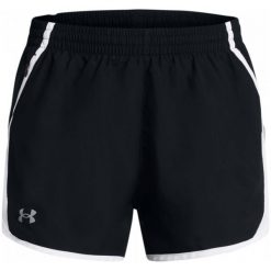 Spodenki do biegania damskie Under Armour Fly By 3". Czarne szorty damskie Under Armour, bez wzorów, sportowe. Za 109.99 zł.