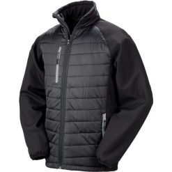 Kurtka Result Softshell Rembourrée Black Compass. Czarne kurtki męskie RESULT, m, bez wzorów, z puchu, bez kaptura. Za 233.00 zł.