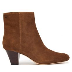 Botki LAUREN RALPH LAUREN. Brązowe botki damskie Lauren Ralph Lauren, bez wzorów, bez obcasa, na słupku, bez zapięcia. Za 1,199.00 zł.