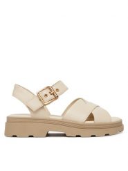 Clarks Sandały Orinoco3 Cross 26186092 Écru. Sandały damskie Clarks, bez wzorów, ze skóry, bez obcasa, na płaskiej podeszwie, bez zapięcia. Za 389.99 zł.