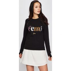 Femi Stories - Bluza. Czarne bluzy damskie Femi Stories, m, bez wzorów, z bawełny, bez ramiączek, bez kaptura. W wyprzedaży za 229.90 zł.