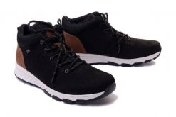 RIEKER TEX B6740-00 black combination, trzewiki męskie. Czarne botki męskie Rieker, na zimę, bez wzorów, bez obcasa, bez zapięcia. Za 439.90 zł.