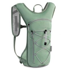 Plecak rowerowy z odblaskami i miejscem na bukłak Spokey Fuji. Zielone plecaki damskie Spokey, bez wzorów, sportowe. W wyprzedaży za 59.99 zł.