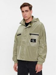 Calvin Klein Jeans Kurtka przejściowa Utility Track Jacket J30J324663 Zielony Regular Fit. Zielone kurtki męskie Calvin Klein Jeans, l, bez wzorów, z jeansu, bez kaptura. Za 759.99 zł.