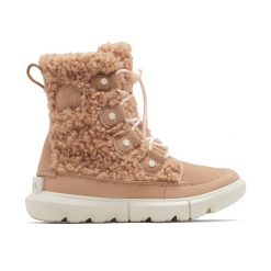 Śniegowce juniorskie Sorel Sorel Explorer Cozy. Brązowe buty zimowe męskie Sorel, na zimę, bez wzorów, bez obcasa, bez zapięcia. Za 319.99 zł.