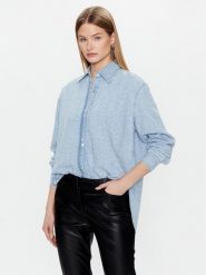 Pinko Koszula jeansowa 100816 A0FO Niebieski Regular Fit. Niebieskie koszule damskie Pinko, bez wzorów, z bawełny, bez kołnierzyka, bez ramiączek. Za 1,299.00 zł.