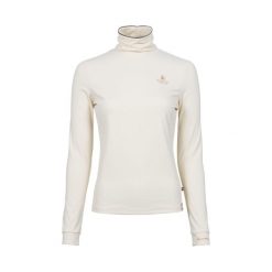 Damski sweter z golfem Cavallo Cavallivy. Białe swetry nierozpinane damskie CAVALLO, na zimę, bez wzorów, bez kołnierzyka, bez ramiączek. Za 218.50 zł.