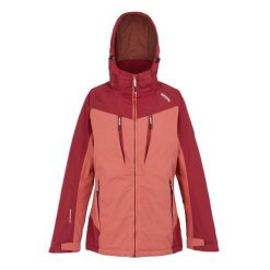 Kurtka Wodoodporna Damska Zimowa Calderdale II. Czerwone kurtki sportowe damskie Regatta, na zimę, xl, bez wzorów, bez ramiączek, bez kaptura, trekkingowe. Za 173.99 zł.