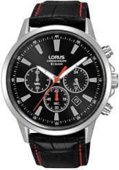 Zegarek Lorus Zegarek Lorus chronograf męski RT315LX9 czarny 43 mm . Czarne zegarki męskie Lorus, bez wzorów. Za 359.00 zł.