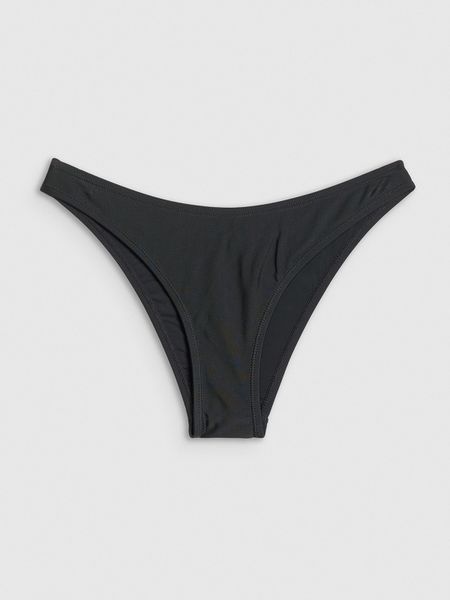 4F Dół od bikini damski - czarny L. Czarne bikini 4F, bez wzorów, z materiału. W wyprzedaży za 39.99 zł.
