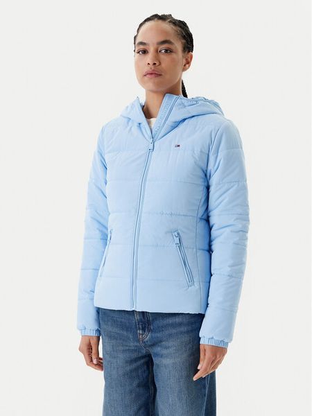 Tommy Jeans Kurtka przejściowa DW0DW20959 Błękitny Slim Fit. Niebieskie kurtki damskie Tommy Jeans, xs, bez wzorów, z jeansu, bez kaptura. Za 379.99 zł.