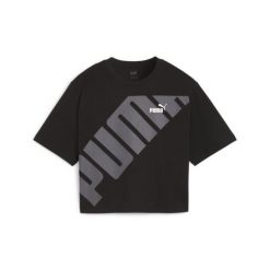 Koszulka Puma Power Cropped. Czarne koszulki sportowe damskie Puma, xs, bez wzorów, bez ramiączek. Za 61.99 zł.