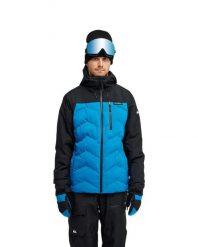 Kurtka śniegowa techniczna dla Mężczyzn THE EDGE 20K Niebieski. Niebieskie kurtki sportowe męskie Quiksilver, l, bez wzorów, z materiału, bez kaptura, narciarskie. Za 1,199.99 zł.