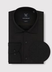 PAKO LORENTE – Męska elegancka koszula w kolorze czarnym. Czarne koszule męskie Pako Lorente, m, bez wzorów, z bawełny, eleganckie, bez kołnierzyka, bez ramiączek. Za 199.99 zł.