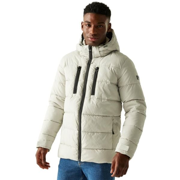 Kurtka z kapturem Regatta Laurade. Brązowe kurtki męskie Regatta, bez wzorów, z puchu, z kapturem. Za 374.80 zł.