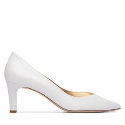 Szpilki HÖGL. Białe szpilki damskie HÖGL, bez wzorów, bez obcasa, na szpilce, bez zapięcia. Za 749.99 zł.