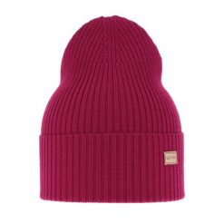 Czapka damska wiosenno - zimowa 100% wełniana merino Sophie - Bordowa. Czerwone czapki damskie Molly, na zimę, bez wzorów, z materiału. Za 69.90 zł.
