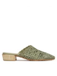 Hispanitas Klapki HV264790 C001 Zielony. Zielone klapki damskie Hispanitas, bez wzorów, z materiału, bez obcasa, bez zapięcia. Za 549.99 zł.