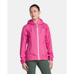Damska kurtka membranowa Kilpi HURRICANE-W. Czerwone kurtki sportowe damskie Kilpi, m, bez wzorów, z nylonu, bez ramiączek, bez kaptura, trekkingowe. Za 504.68 zł.