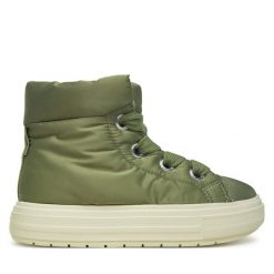 Trzewiki Converse. Zielone botki damskie Converse, bez wzorów, retro, bez obcasa, na płaskiej podeszwie, bez zapięcia. Za 399.99 zł.