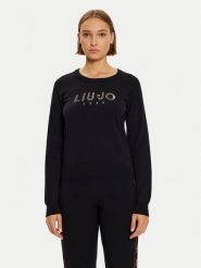 Liu Jo Sport Sweter TF4286 MS63L Czarny Regular Fit. Czarne swetry nierozpinane damskie Liu Jo Sport, l, bez wzorów, z wiskozy, sportowe, bez kołnierzyka, bez ramiączek. Za 539.99 zł.