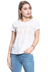 T-SHIRT DAMSKI MUSTANG Alina C Print GENERAL WHITE 1009833 2045. Białe t-shirty damskie Mustang, s, bez wzorów, bez kołnierzyka, bez ramiączek. W wyprzedaży za 39.99 zł.