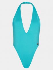 Calvin Klein Swimwear Strój kąpielowy KW0KW02342 Niebieski. Niebieskie stroje kąpielowe damskie Calvin Klein Swimwear, xs, bez wzorów, z syntetyku. Za 299.99 zł.