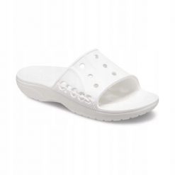 Klapki Dla Dorosłych Crocs Baya II Slide. Białe klapki męskie Crocs, bez wzorów, z materiału, bez zapięcia. Za 99.99 zł.