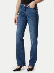 Guess Jeansy W6YAJD D1655 Niebieski Straight Leg. Niebieskie jeansy damskie Guess, z aplikacjami, z bawełny. Za 434.99 zł.