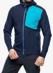 Kurtka softshell La Sportiva Descender Storm Jkt - deep sea/tropic blue. Niebieskie kurtki męskie La Sportiva, m, bez wzorów, z softshellu, bez kaptura. Za 821.98 zł.