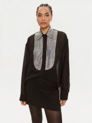 Pinko Koszula Circe Camicia 102855 A1N5 Czarny Regular Fit. Czarne koszule damskie Pinko, bez wzorów, z syntetyku, bez kołnierzyka, bez ramiączek. Za 2,049.00 zł.