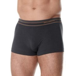 Bokserki z wełną merino męskie Brubeck ACTIVE WOOL. Szare bokserki męskie Brubeck, bez wzorów, z elastanu. Za 84.99 zł.