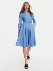 MAX&Co. Sukienka codzienna Disco 2516221164200 Niebieski Regular Fit. Niebieskie sukienki damskie MAX&Co., na co dzień, bez wzorów, z bawełny, bez kołnierzyka, bez ramiączek, proste. Za 519.99 zł.