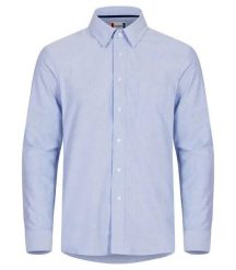 Clique Koszula Oxford z długim rękawem 100% bawełna, royal blue. Niebieskie koszule męskie CLIQUE, m, bez wzorów, z bawełny, bez kołnierzyka, bez ramiączek. Za 229.58 zł.
