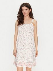 LAUREN RALPH LAUREN Koszula nocna ILN22408 Écru Regular Fit. Koszule nocne damskie Lauren Ralph Lauren, bez wzorów, z bawełny, bez ramiączek. Za 269.99 zł.