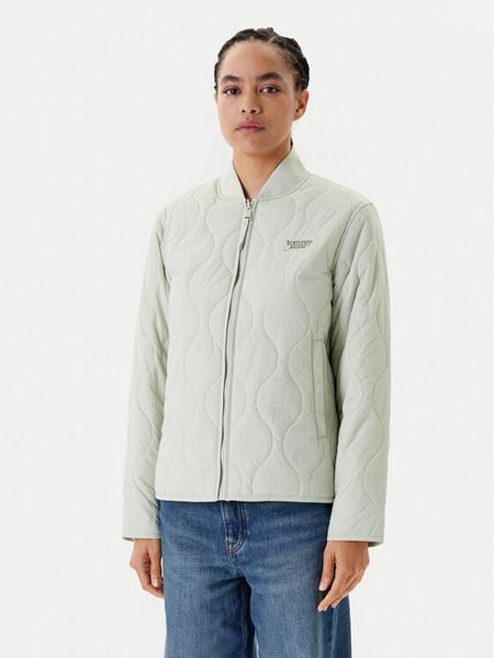 Tommy Jeans Kurtka przejściowa DW0DW20962 Zielony Regular Fit. Zielone kurtki damskie Tommy Jeans, l, bez wzorów, z jeansu, bez kaptura. Za 339.99 zł.