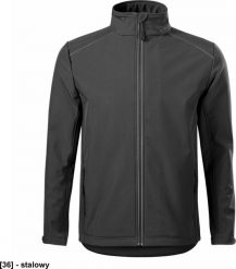 MALFINI Valley 536 - ADLER - Softshell kurtka męska, 300 g/m, 6% elastan, 94% poliester - stalowy L. Szare kurtki męskie MALFINI, l, bez wzorów, z elastanu, bez kaptura. Za 195.22 zł.