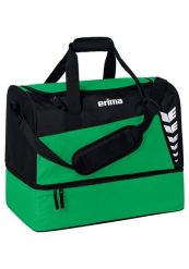 Torba sportowa z dolną przegrodą Erima Six Wings. Czarne torby na ramię męskie Erima, z poliesteru, na ramię. Za 139.99 zł.