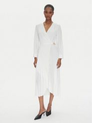 TWINSET Sukienka koktajlowa 251TP2420 Écru Loose Fit. Sukienki damskie Twinset, bez wzorów, z syntetyku, wizytowe, bez kołnierzyka, bez ramiączek. Za 869.99 zł.