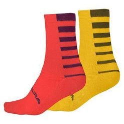 Skarpety Endura Coolmax® Stripe (podwójne opakowanie) Granat. Czerwone skarpetki damskie ENDURA, bez wzorów. Za 79.99 zł.