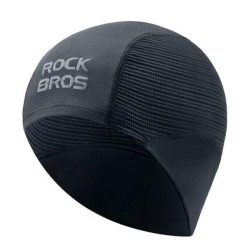 Czapka pod kask, do biegania, na rower, sportowa termoaktywna ROCKBROS. Czarne czapki damskie ROCKBROS, bez wzorów, z dzianiny, sportowe. Za 41.99 zł.