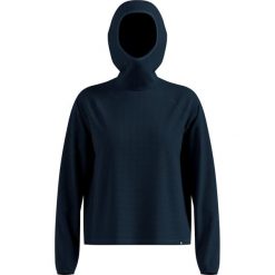 Bluza z kapturem Odlo Mid layer hoody CUBIC. Szare bluzy damskie ODLO, l, bez wzorów, z materiału, bez ramiączek, z kapturem. Za 319.99 zł.