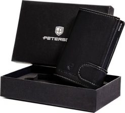 Peterson Skórzany portfel męski z zewnętrzną portmonetką Peterson NoSize. Portfele męskie Peterson, bez wzorów. Za 348.40 zł.