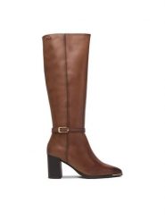 MEXX Kozaki EO-WI44-TUGA-03 Brązowy. Brązowe kozaki damskie Mexx, bez wzorów, ze skóry, bez obcasa, na słupku, bez zapięcia. Za 699.99 zł.