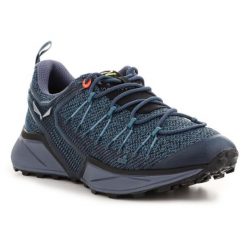 Buty trekkingowe Salewa Ws Dropline 61369-8163 niebieskie. Niebieskie obuwie trekkingowe damskie z materiału, bez zapięcia. Za 898.36 zł.